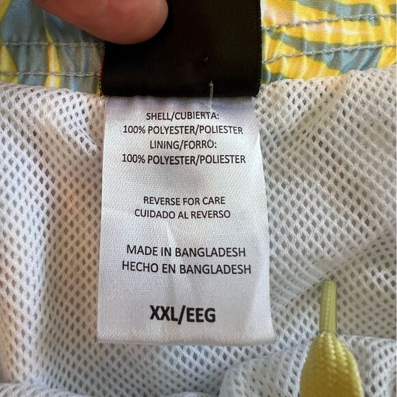 Laguna Originals Mens Swim Trunks Pull On Tropical Leaf Print Blue Size XXL NWOT - Picture 6 of 11